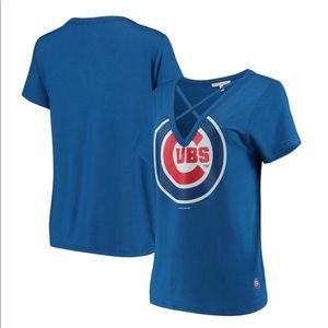 NEW - Chicago Cubs Strappy Tri-Blend V-Neck.
